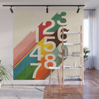 Retro Numbers Wall Mural Gallery Image 1
