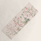 Chinoiserie Blush Pink Peony Blooming Floral Garden Yoga Mat Gallery Image 1
