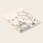 Chinoiserie Blush Pink Peony Blooming Floral Garden Notebook Gallery Image 2