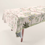 Chinoiserie Blush Pink Peony Blooming Floral Garden Tablecloth Gallery Image 1