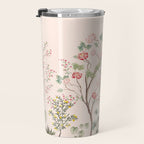Chinoiserie Blush Pink Peony Blooming Floral Garden Travel Mug Gallery Image 3