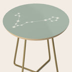 Pisces Zodiac Star Constellation Line Art Soft Sage Side Table Gallery Image 2