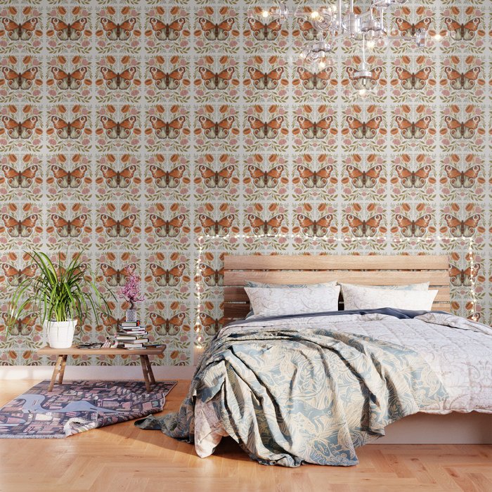 William Morris Inspired Butterfly Wallpaper Gallery Image 1