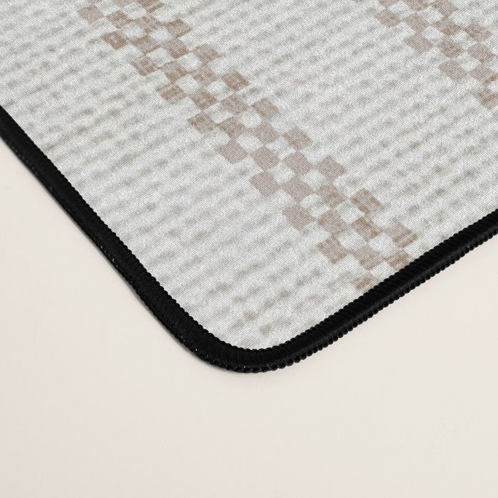 AEGEAN MULTI SIMPLE TICKING STRIPE JUTE Desk Mat Gallery Image 4
