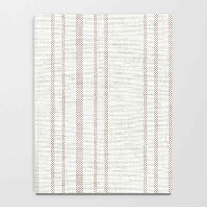 AEGEAN MULTI SIMPLE TICKING STRIPE JUTE Notebook Gallery Image 4