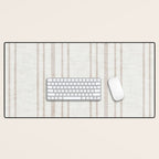 AEGEAN MULTI SIMPLE TICKING STRIPE JUTE Desk Mat Gallery Image 1