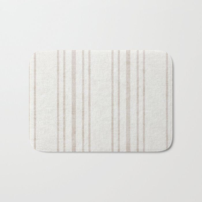 AEGEAN MULTI SIMPLE TICKING STRIPE JUTE Bath Mat Gallery Image 1