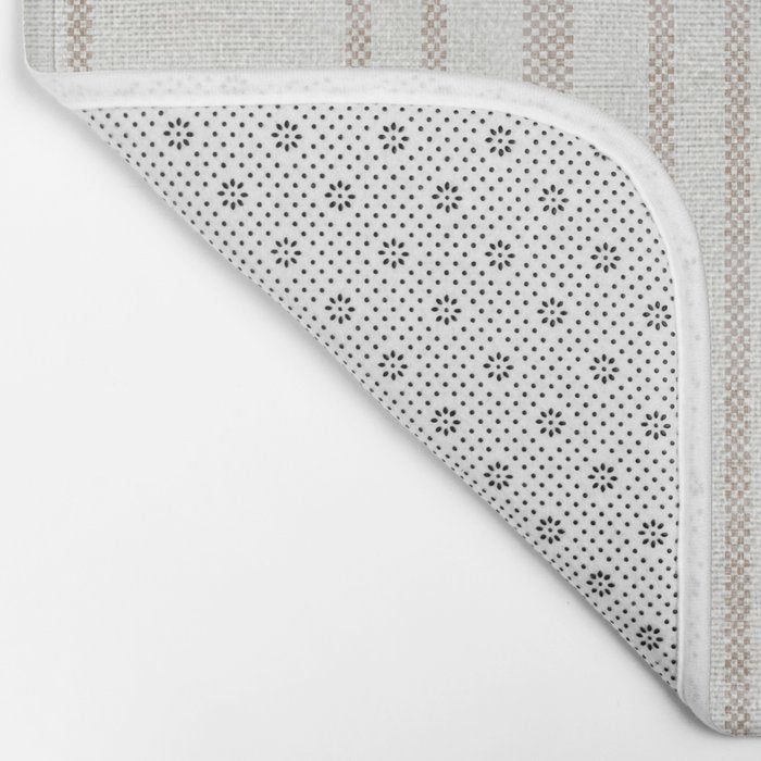 AEGEAN MULTI SIMPLE TICKING STRIPE JUTE Bath Mat Gallery Image 2