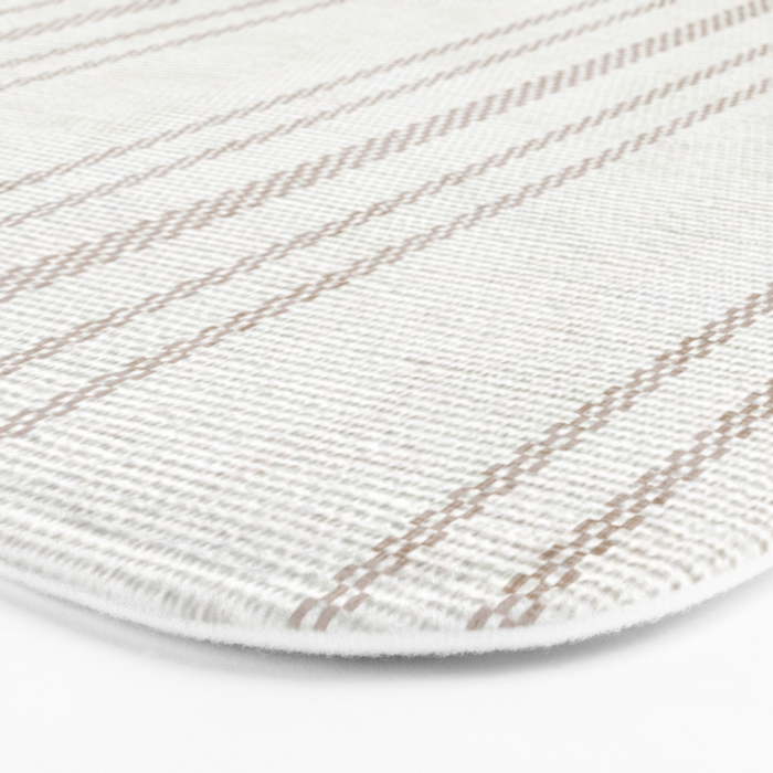AEGEAN MULTI SIMPLE TICKING STRIPE JUTE Bath Mat Gallery Image 3