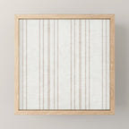 AEGEAN MULTI SIMPLE TICKING STRIPE JUTE Mini Art Print Gallery Image 1