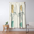 Little Line Flowers 2 Window Curtain Gallery Image 5