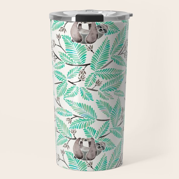 Happy Sloth - Tropical Mint Rainforest Travel Mug Gallery Image 1