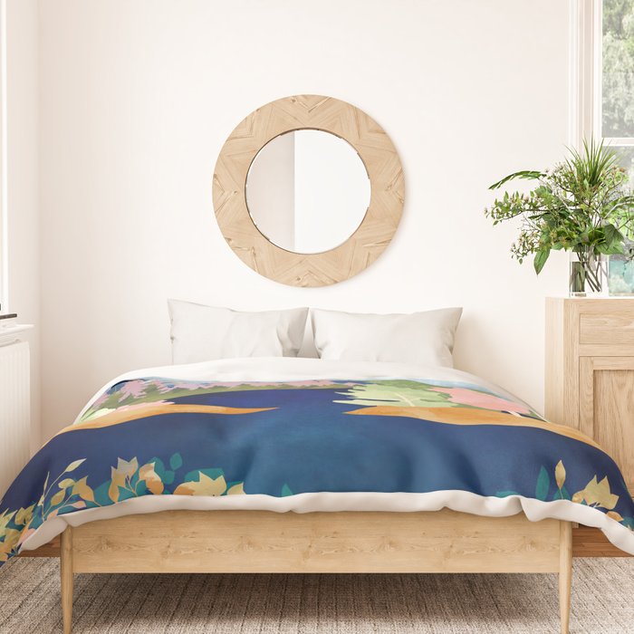 Summer Forest Lake Duvet Cover Gallery Image 3