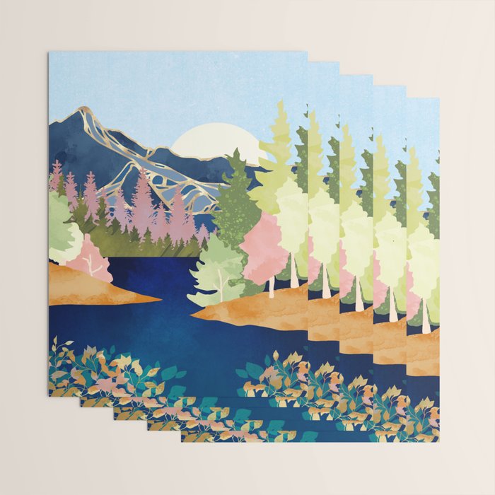 Summer Forest Lake Wrapping Paper Gallery Image 3