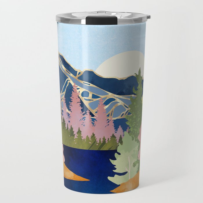 Summer Forest Lake Travel Mug Gallery Image 1
