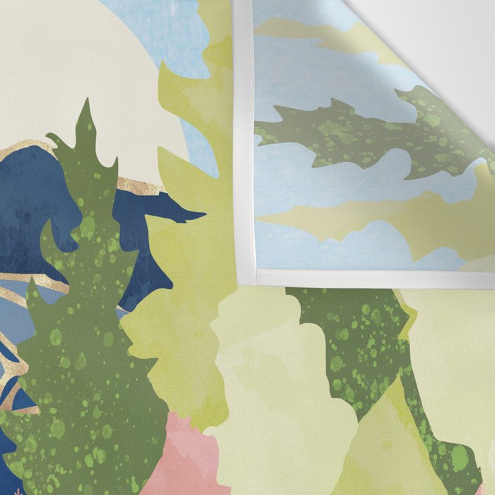 Summer Forest Lake Wall Tapestry Gallery Image 3
