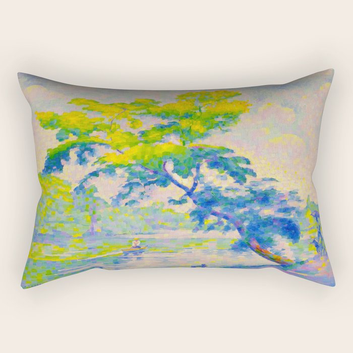 Bending Tree 1905 Henri-Edmond Cross Neo-Impressionism Pointillism Oil Painting Rectangular Pillow Gallery Image 1