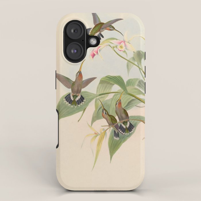 Rucker's Hermit Hummingbird by John Gould, 1861 (benefitting the Nature Conservancy) iPhone Case Gallery Image 1