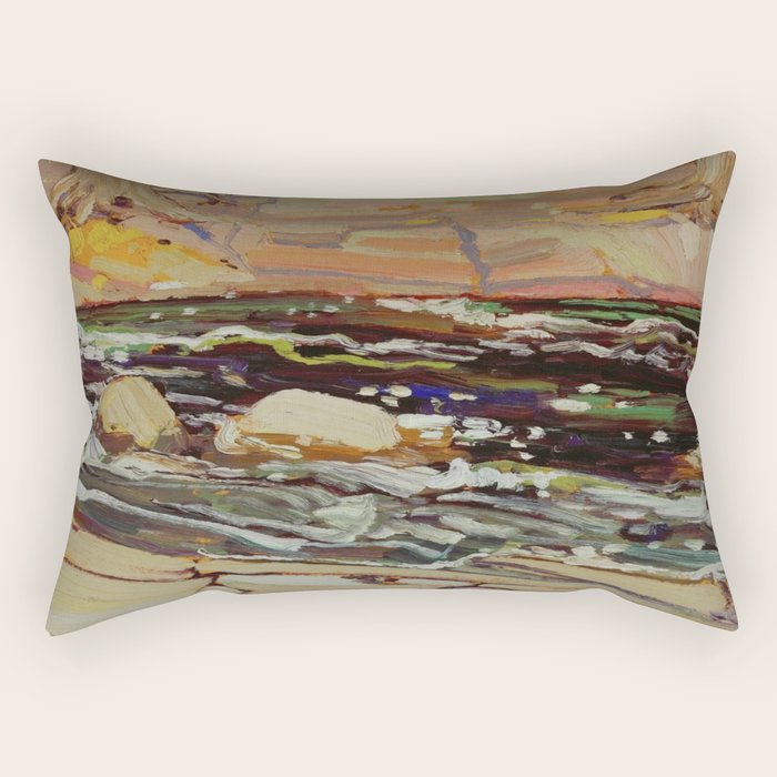 Tom Thomson Dark Waters spring 1916 Canadian Landscape Artist Rectangular Pillow Gallery Image 1