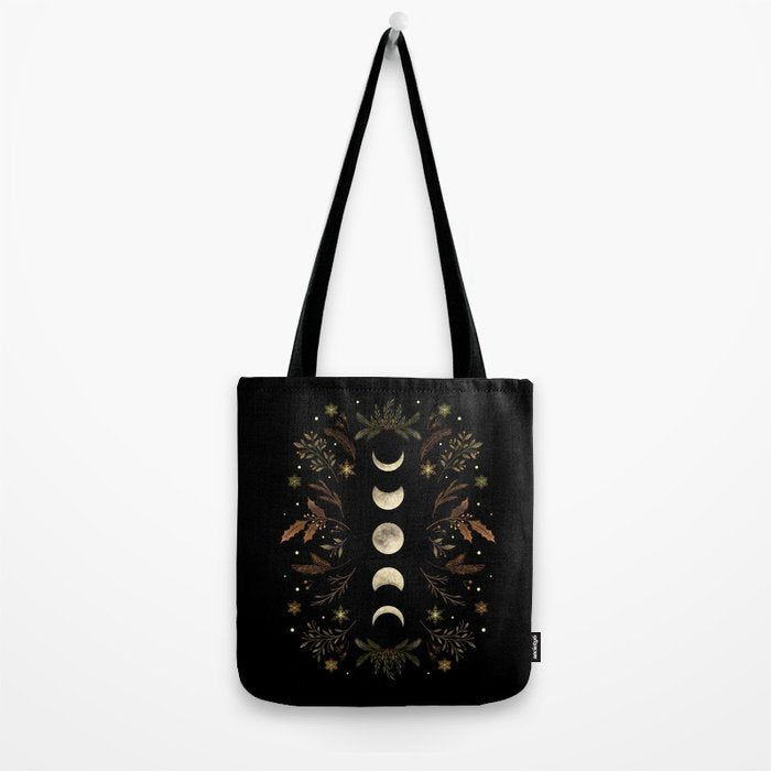Moonlight Garden - Winter Brown Tote Bag Gallery Image 2