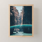 Rainbow in a sunny sky - floating between the rocks in Thailand - Asia travels Mini Art Print Gallery Image 1