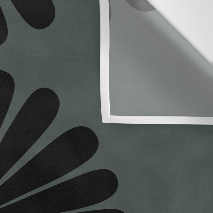 Retro Daisy Abstract IX Earthy Green Bold Floral Wall Tapestry Gallery Image 3