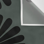 Retro Daisy Abstract IX Earthy Green Bold Floral Wall Tapestry Gallery Image 3