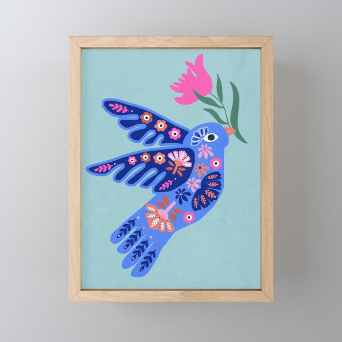 Bird and Bloom Mini Art Print Gallery Image 1