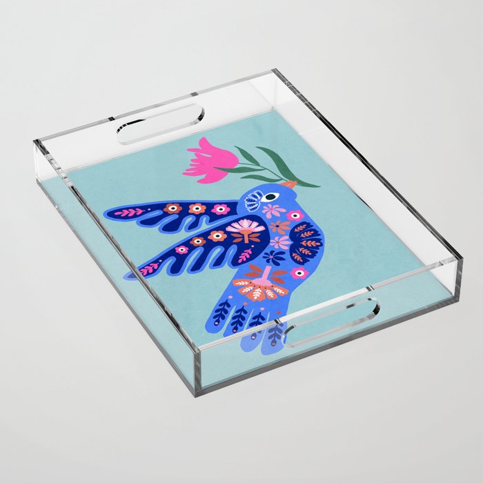 Bird and Bloom Acrylic Tray Gallery Image 1
