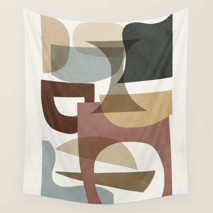 Shapes Modern Wall Tapestry Gallery Image 1