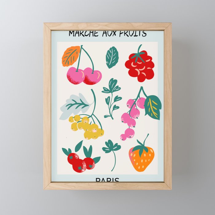 Fruit Market Paris Mini Art Print Gallery Image 1