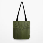 Minimal Arch XII Dark Green Modern Geometric Lines Tote Bag Gallery Image 2