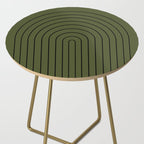 Minimal Arch XII Dark Green Modern Geometric Lines Side Table Gallery Image 2