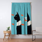 Cat and Goldfish Window Curtain Gallery Image 5