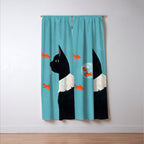 Cat and Goldfish Window Curtain Gallery Image 3
