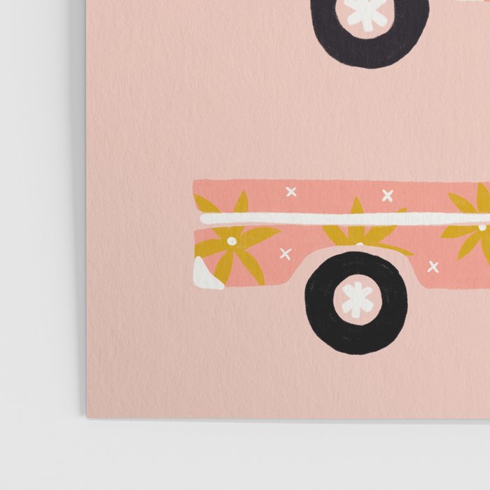 Retro Roads - Pink Palette Poster Gallery Image 3