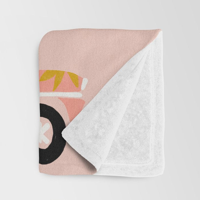 Retro Roads - Pink Palette Throw Blanket Gallery Image 3