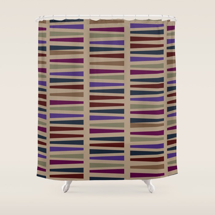 Geometric Fall Hues Shower Curtain Gallery Image 1