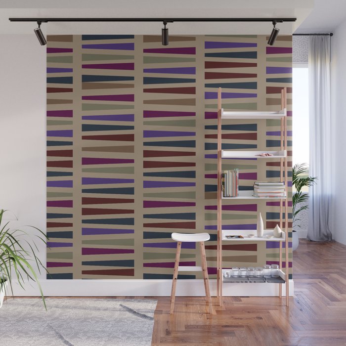 Geometric Fall Hues Wall Mural Gallery Image 1
