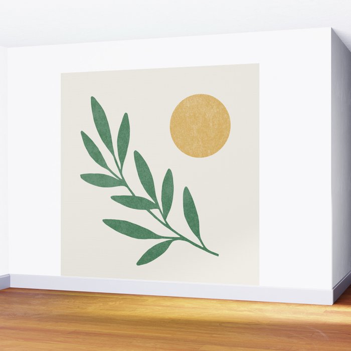 Leaf Sun 1 Wall Mural Gallery Image 2