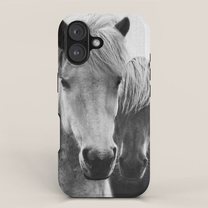 Horses - Black & White 7 iPhone Case Gallery Image 1