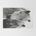 Horses - Black & White 7 Rug Gallery Image 2
