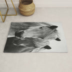 Horses - Black & White 7 Rug Gallery Image 1