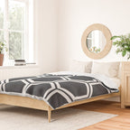 Hexagon Black Duvet Cover Gallery Image 2