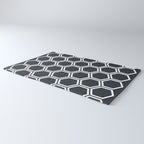 Hexagon Black Rug Gallery Image 3