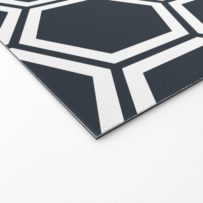 Hexagon Black Welcome Mat Gallery Image 2