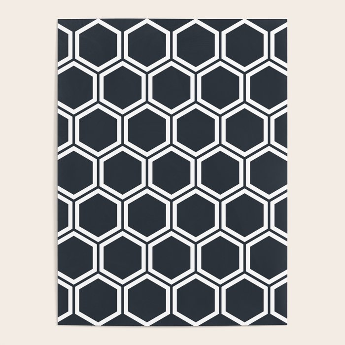 Hexagon Black Poster Gallery Image 1