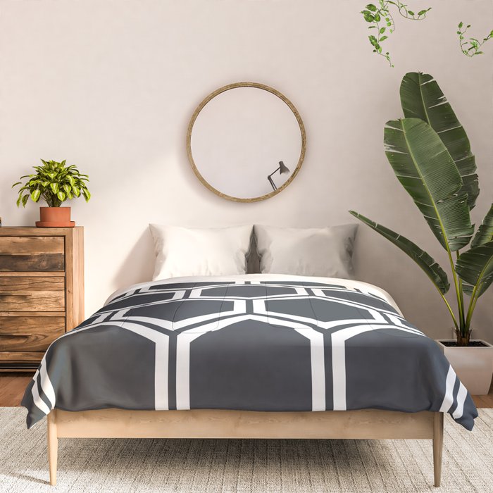 Hexagon Black Comforter Gallery Image 3