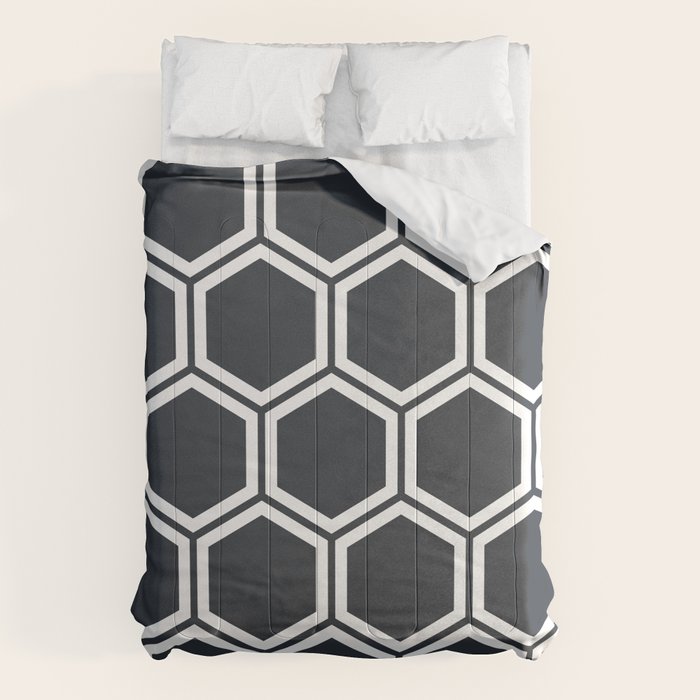 Hexagon Black Comforter Gallery Image 6