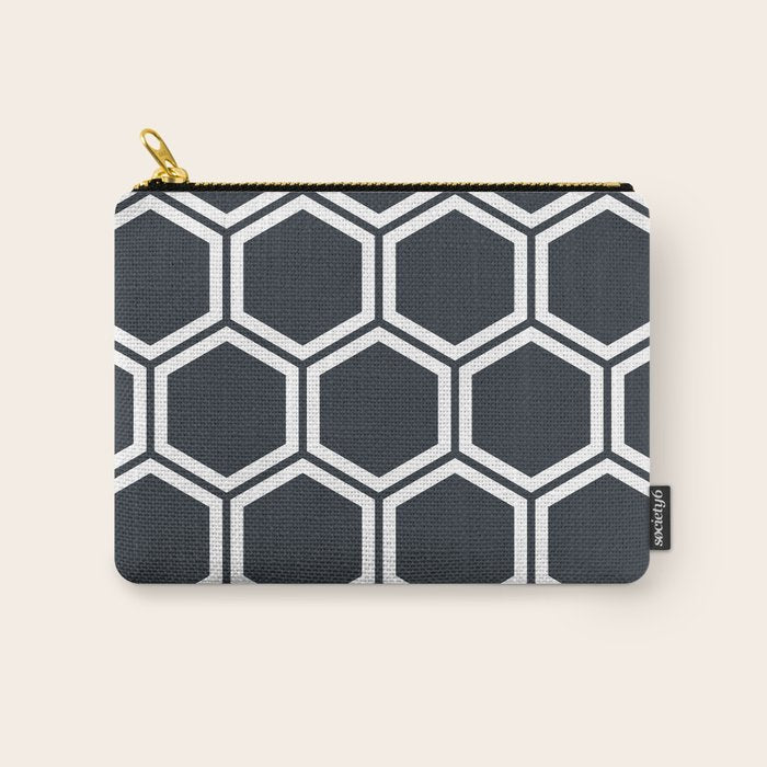 Hexagon Black Carry All Pouch Gallery Image 1